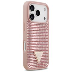 Guess Rhinestone Triangle Logo iPhone 17 Pro Case - Pink-thumb-3