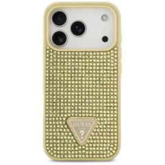 Guess Rhinestone Triangle Logo iPhone 17 Pro Case - Gold-thumb-2