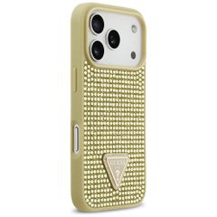 Guess Rhinestone Triangle Logo iPhone 17 Pro Case - Gold-thumb-3