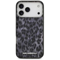 Karl Lagerfeld IML Leopard Pattern MagSafe Case for iPhone 17 Pro Max - Black-thumb-2