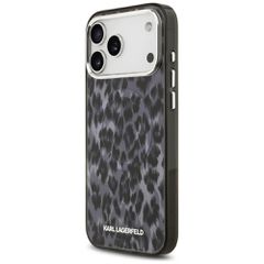 Karl Lagerfeld IML Leopard Pattern MagSafe Case for iPhone 17 Pro Max - Black-thumb-1