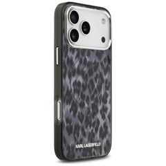 Karl Lagerfeld IML Leopard Pattern MagSafe Case for iPhone 17 Pro Max - Black-thumb-3
