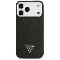 Guess Grained Triangle Logo MagSafe case for iPhone 17 Pro Max - black-thumb-2