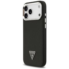 Guess Grained Triangle Logo MagSafe case for iPhone 17 Pro Max - black-thumb-1
