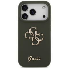 Guess Silicone Big 4G Script Case for iPhone 17 Pro - Green-thumb-2