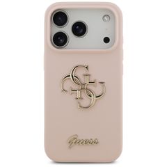 Guess Silicone Big 4G Script Case for iPhone 17 Pro - Pink-thumb-2