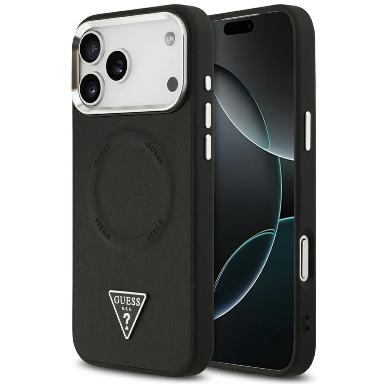 Guess Triangle Logo MagSafe Case for iPhone 17 Pro Max - Black