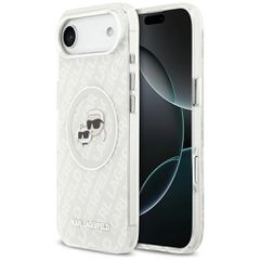 Karl Lagerfeld IML Glitter Karl Heads Logo MagSafe Case for iPhone Air - Gray