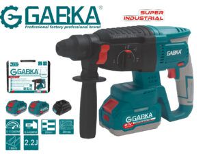 GABKA® Κομπρεσέρ Κρουστικό Δράπανο (Rotary Hammer) 21V GA-88126A με 1 Μπαταρία & Φορτιστή
