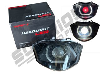 ΦΑΝΑΡΙ HYPER-X ΕΜΠΡΟΣ YAMAHA CRYPTON X 135 ΦΙΜΕ LED ANGEL EYE ΑΣΠΡΟ