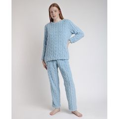 Admas Γυναικεία Fleece Πυτζάμα Chains Home
