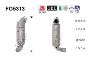 ΦΙΛΤΡΟ ΣΩΜΑΤΙΔΙΩΝ ΒΕΝΖΙΝΗΣ CITROEN BERLINGO / C3 / C4 / C5 1.2cc 2016-   + PEUGEOT 2008 / 208 / 3008 / 308 / 408 / 5008 / 508 / PARTNER / RIFTER 1.2cc                      KARALOIZOS exhaust