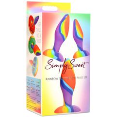 Rainbow Silicone Anal Plug Set-thumb-3