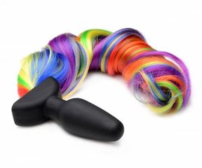 Rainbow Usb Vibrator Tail Plug With Remote-thumb-1