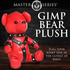 XR Brands Gimp Bear Plush - Red-thumb-2