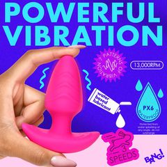 VIBRATING AND ROTATING PLUG WITH PINK USB CONTROL-thumb-2