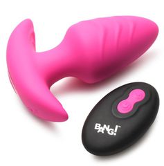 VIBRATING AND ROTATING PLUG WITH PINK USB CONTROL