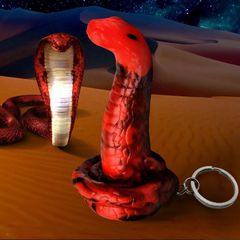 King Cobra Silicone Keychain