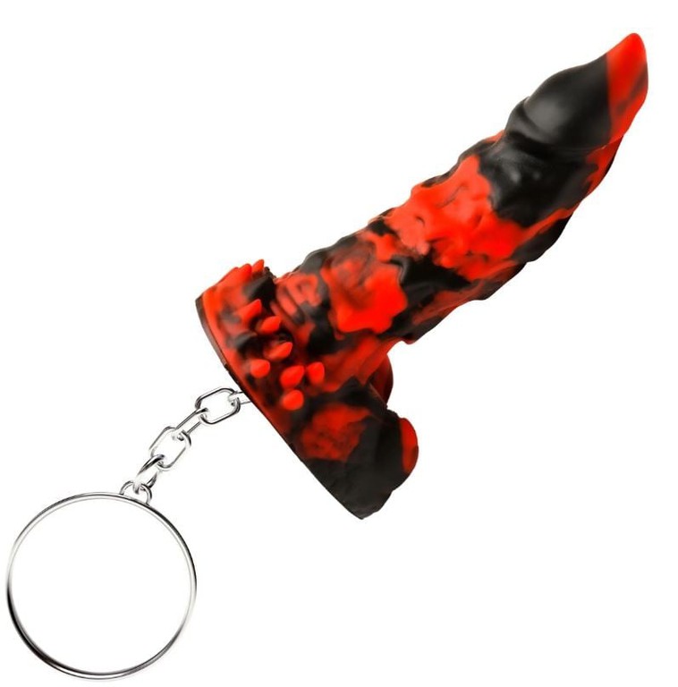 Fire Demon Silicone Keychain