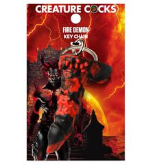 Fire Demon Silicone Keychain-thumb-1