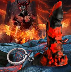 Fire Demon Silicone Keychain-thumb-3