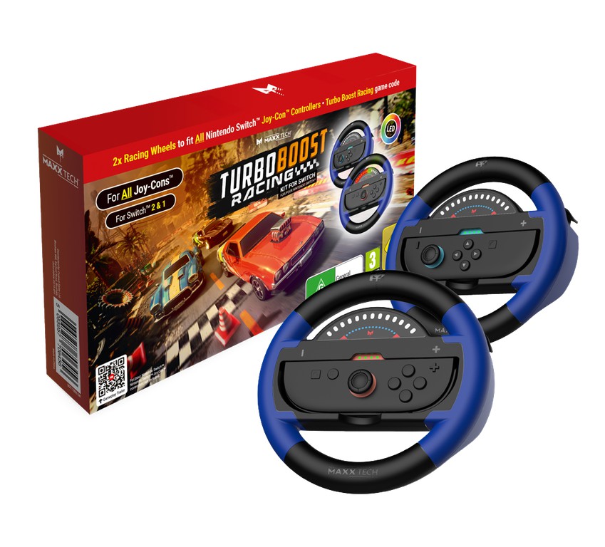 Maxx Tech - Turbo Boost Racing Kit - Nintendo Switch 1 & 2 / Nintendo Switch 2