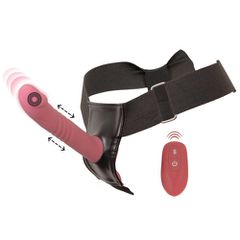 Strap-On Set harness with remote controlled thrusting vibrator-thumb-4