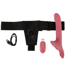 Strap-On Set harness with remote controlled thrusting vibrator-thumb-7