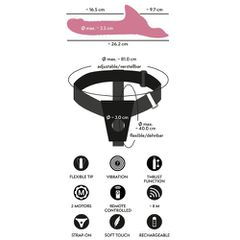 Strap-On Set harness with remote controlled thrusting vibrator-thumb-8
