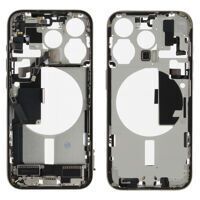 For iPhone/iPad (AP15P0021WPSP) Middle Frame (Pulled A) incl. small parts - White, For iPhone 15 Pro