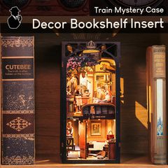BOOK NOOK KIT - DIY - Mystery Train - 338pc + LED Light-thumb-2