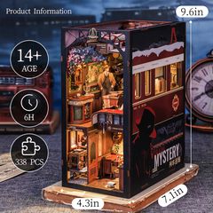 BOOK NOOK KIT - DIY - Mystery Train - 338pc + LED Light-thumb-4