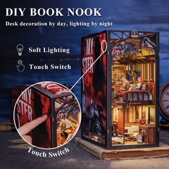BOOK NOOK KIT - DIY - Mystery Train - 338pc + LED Light-thumb-3