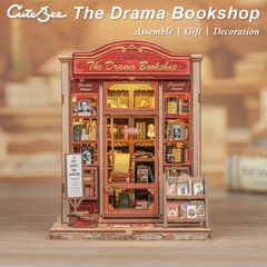 MINIATURE HOUSE - DIY - Drama Bookshop - 253pc + LED Light