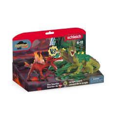 Schleich Fire Saurian vs. Jungle Lizard (70834)-thumb-1