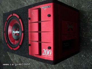 SONY20cmボックス型サブウーファー XS-AW200X Xplod □□2501-217 SONY ソニー XS-AW200X Xplod 200W ウーハー ウーファー