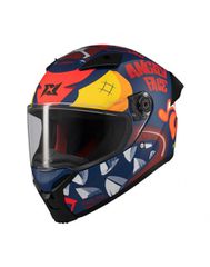 Axxis Fenix Angry Face C5 Black/Red Matt