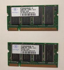 Nanya 256Mb DDR CL2.5 PC2700 για LAPTOP