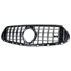 Μάσκα άριστης ποιότητας μαύρο χρώμιο Mercedes GLC X254 Coupe C254 2022+-thumb-6