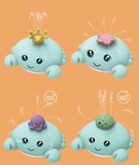 Carlo Baby - Crab with water-spraying accessories and lights +18m Blue (667704) / Toys