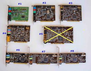 Sound Blaster Audio cards  PCI  (CT and SB series 1998-2007)