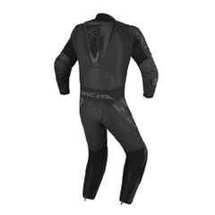 STRADALE GP 1PC LEATHER SUIT RICHA BLACK/BLACK-thumb-1