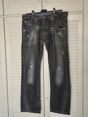 Moritz Denim Jeans μεταχειρισμένα, μέγεθος 34, γκρι-μαύρο