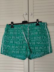 Μαγιό Benetton , μέγεθος L, πράσινο - λευκό