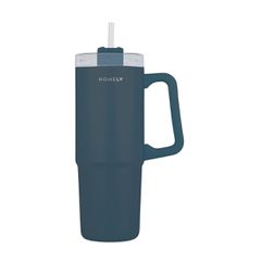 ΘΕΡΜΟΣ STRAW TUMBLER HOMELY 900ml INDIGO BLUE