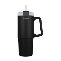ΘΕΡΜΟΣ STRAW TUMBLER HOMELY 900ml MIDNIGHT BLACK