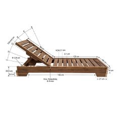 Ξαπλώστρα παραλίας επαγγελματική - 1219 - 200x68x23,5cm - TESIAS