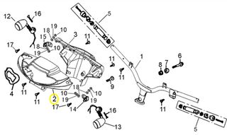 Μάσκα Φαναριού Μαύρη Daytona Sprinter.125 Efi NL E5+ VI0054-17001-09