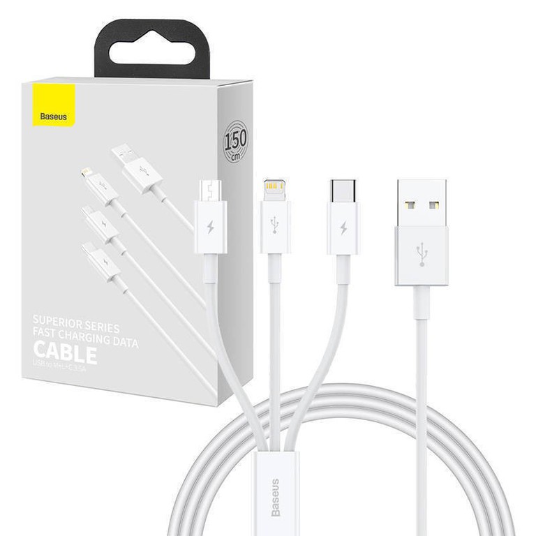 Baseus Superior Regular USB 2.0 to micro USB Cable 1m - Λευκό
