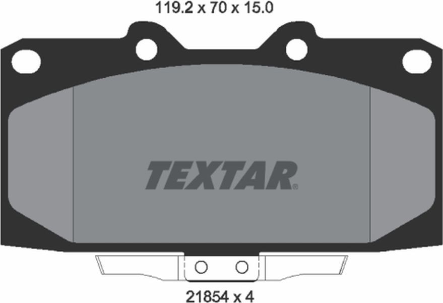 Textar Σετ τακάκια, Δισκόφρενα - 2185401